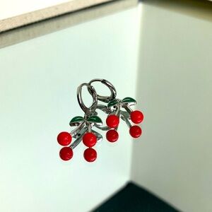Cherry dangling earrings